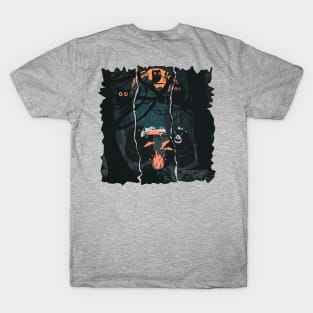 Orange Moon (Front and Back) T-Shirt